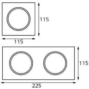 Рамка для светильника IT02 IT02-QRS2 white