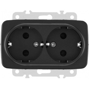 Розетка am-205 205.40-2.black